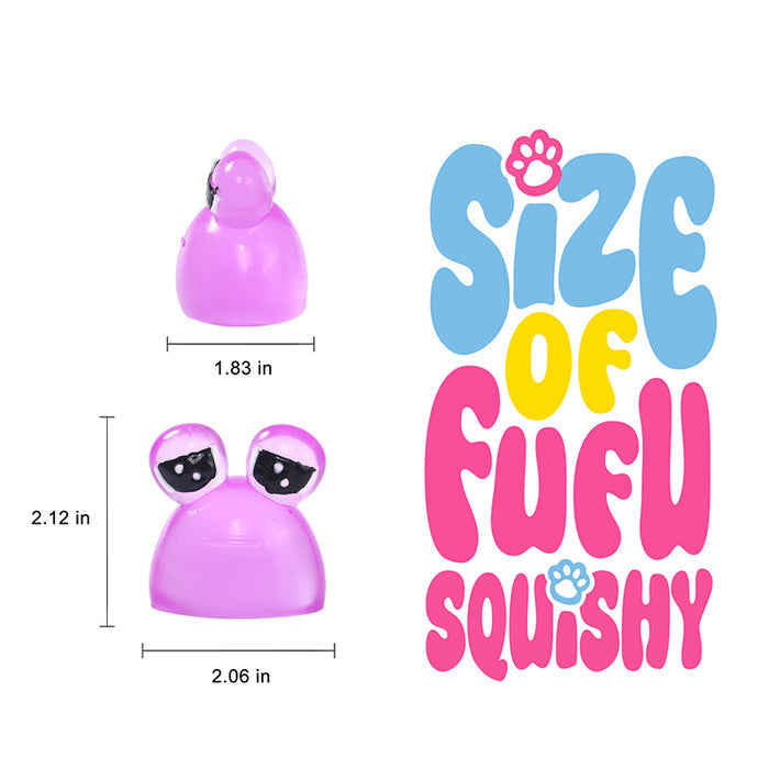 100g Crystal Purple Sad Frog Pou Taba Squishy