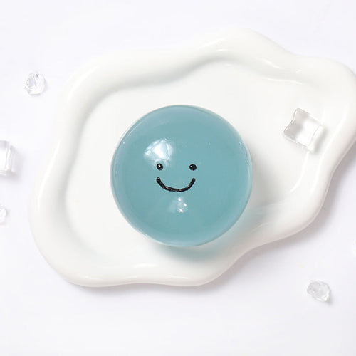 100g Crystal Teal Smile Ball Taba Squishy