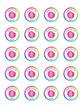 1.5" Round Toppers/ Custom Printed Sugar Sheet (20)UNCUT