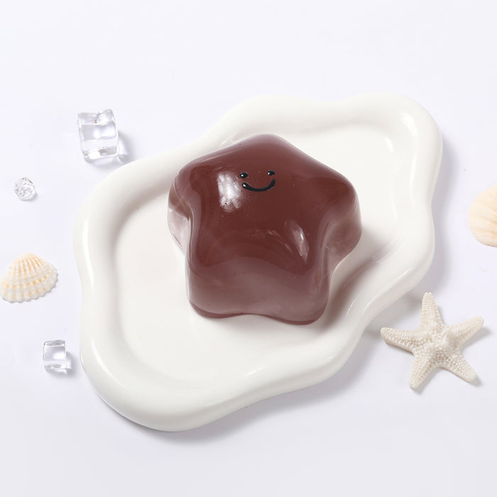 180g Crystal Chocolate Transparent Smiley Star Taba Squishy