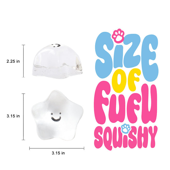 180g Crystal Clear Transparent Smiley Star Taba Squishy