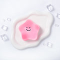 180g Crystal Pink Transparent Smiley Star Taba Squishy