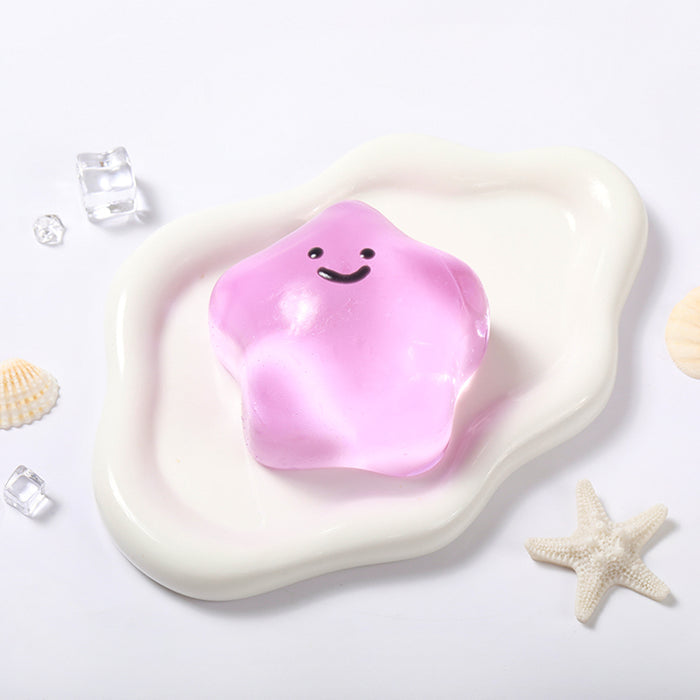 180g Crystal Purple Transparent Smiley Star Taba Squishy