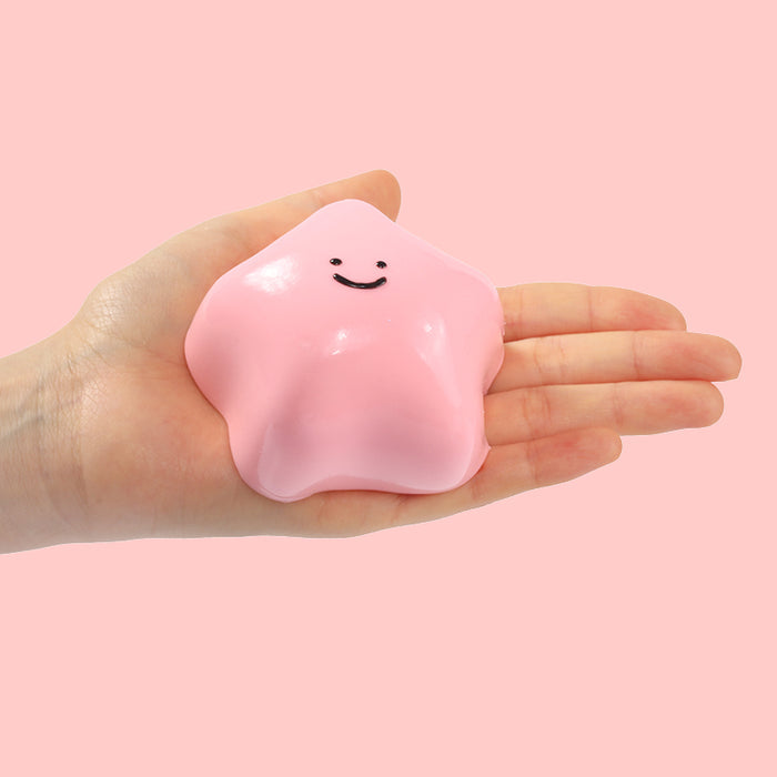 185g Pink Smiley Face Star Taba Squishy