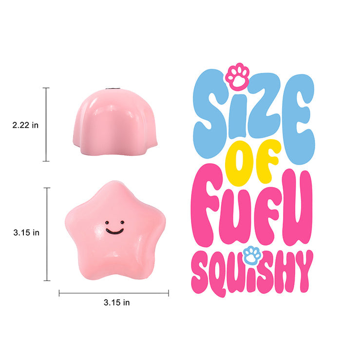 185g Pink Smiley Face Star Taba Squishy