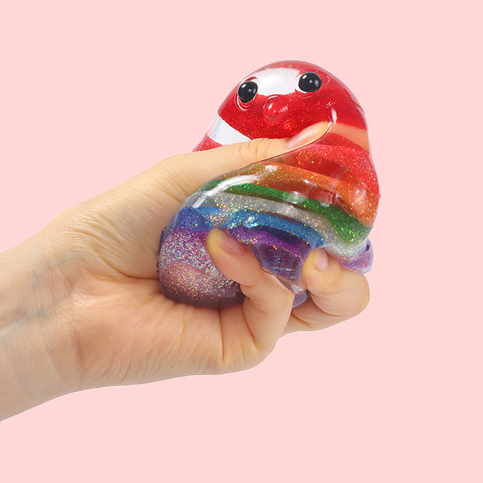 200g Crystal Rainbow Cute Chicken Taba Squishy