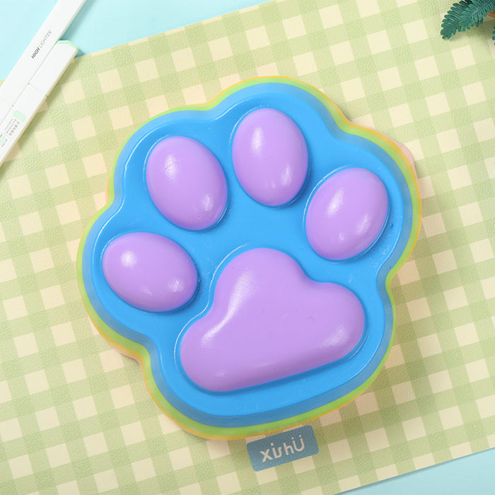 2100g Blue Base Multicolor Paw Taba Squishy