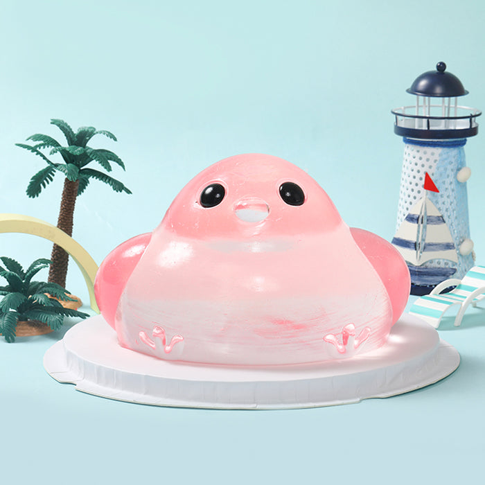 2100g Giant Crystal Pink Chicken Taba Squishy