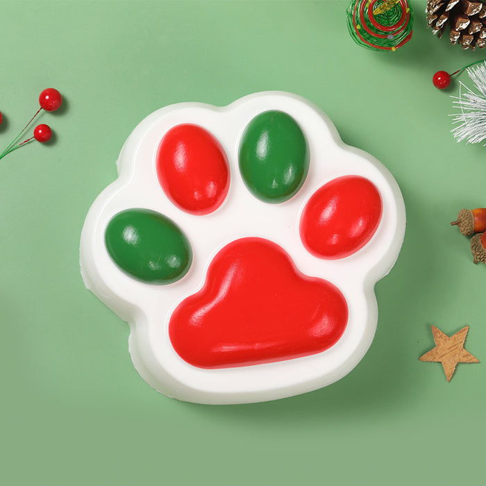 2100g Red & Green Christmas Paw Taba Squishy