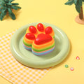 230g Orange Rainbow Cat Paw Taba Squishy