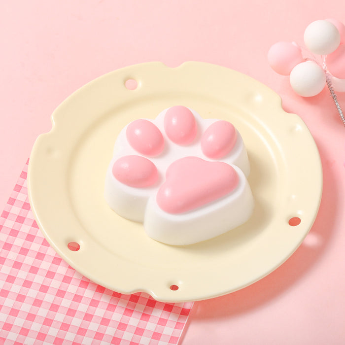 230g White Pink Cat Paw Taba Squishy