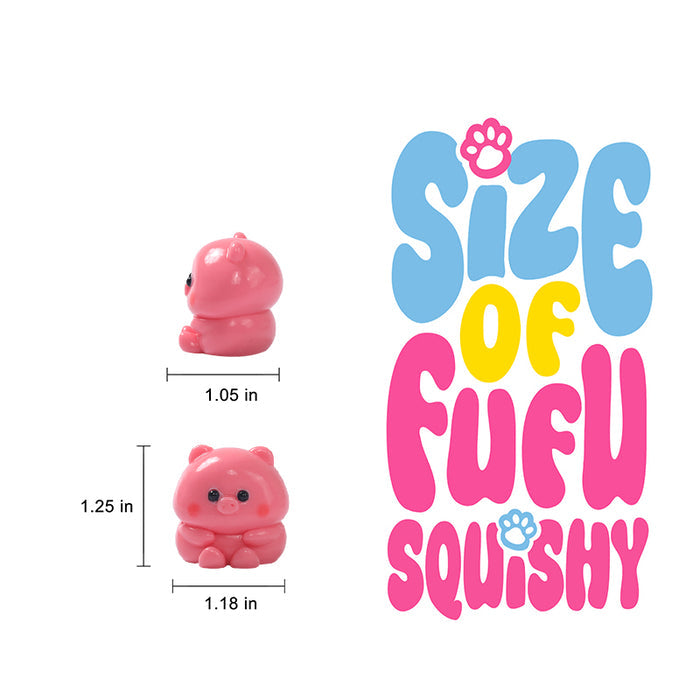 24pc Mini Colorful Pig Taba Squishy
