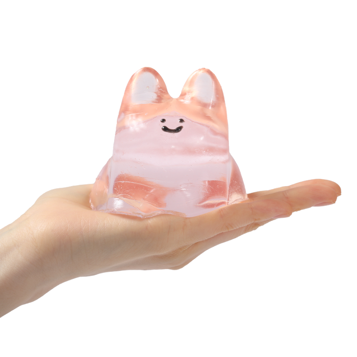 250g Crystal Pink Smile Bunny Taba Squishy