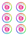 3" Round Edible Images Toppers Custom Printed Sugar Sheet (6 per page)UNCUT