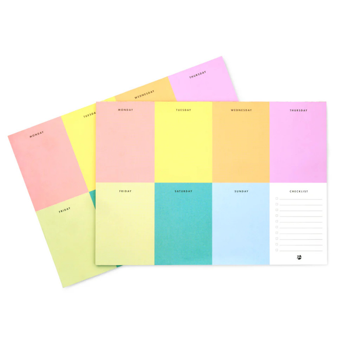 7 mm Colourblock Weekly Desk Pad