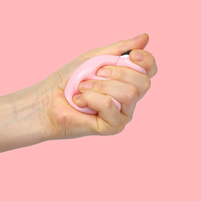 70g Pink Sad Frog Pou Taba Squishy
