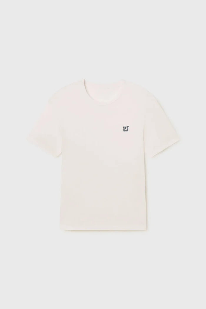 70's SRF LA Slim Tee - Navy Embroidered - Heidi Merrick