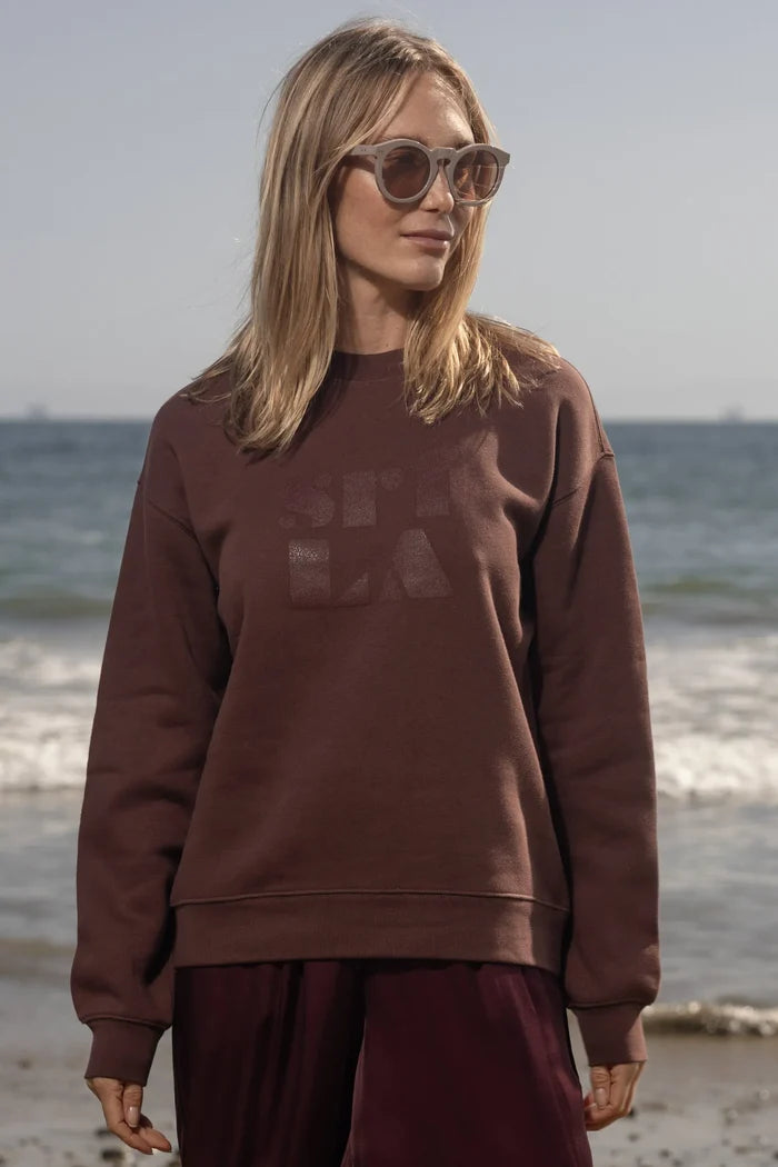 70's SRF LA Unisex Crewneck - Chocolate - Heidi Merrick