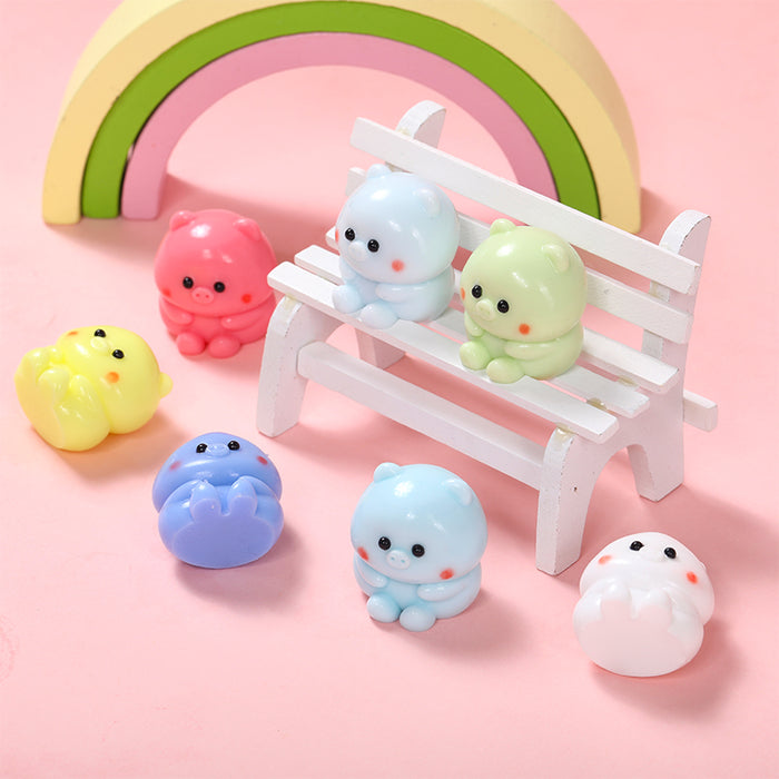 7PC Mini Pig Taba Squishy