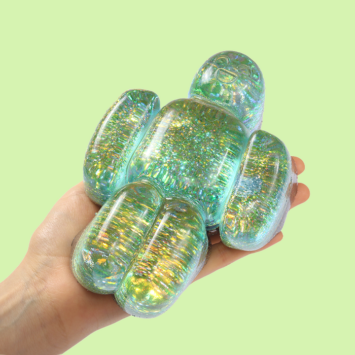 800g Crystal Sparkling Yellow Green Robolx Noob Squishy