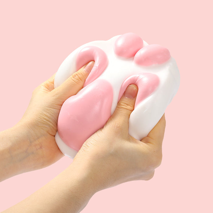 800g Super Large White Based Pink Paw Taba Squishy