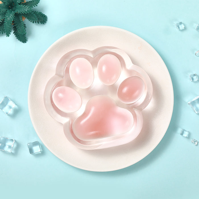 800g Super Transparent Pink Cat Paw Taba Squishy