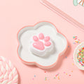 80g White-based Pink Cat Paw Taba Squishy