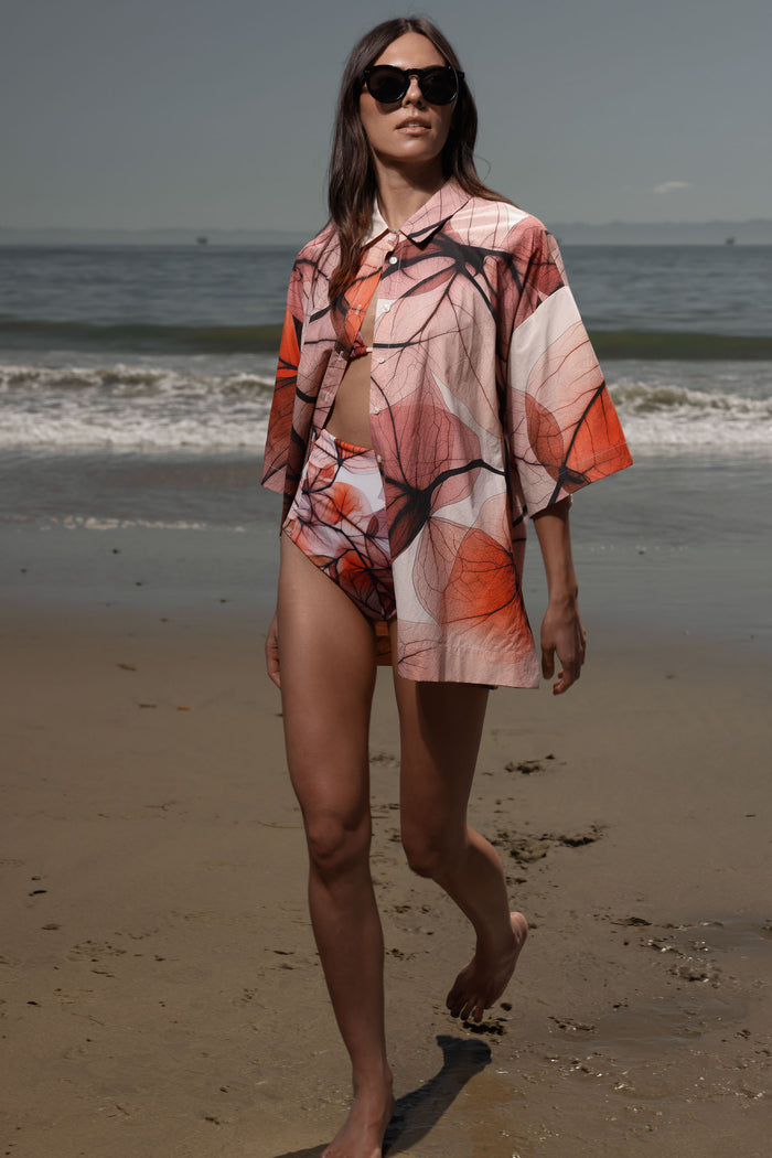 Aloha Shirt - Bougainvillea Shirting - Heidi Merrick