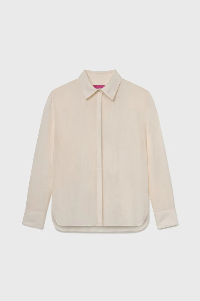 Ami Shirt - Ivory Tissue Linen - Heidi Merrick