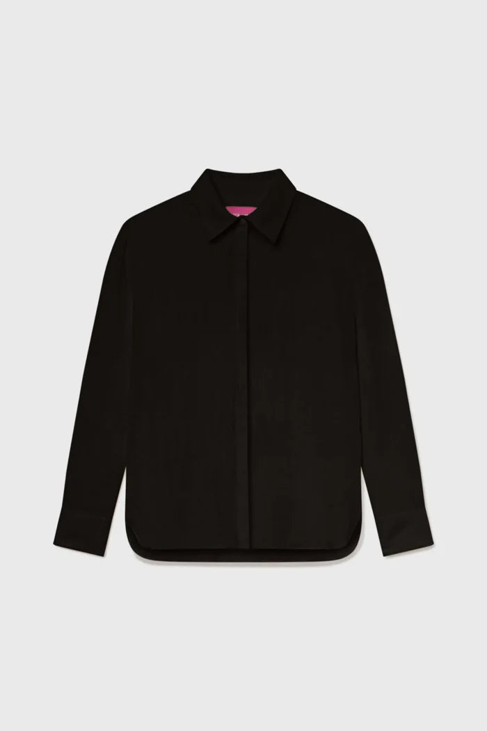 Ami Shirt - Noir Tissue Linen - Heidi Merrick