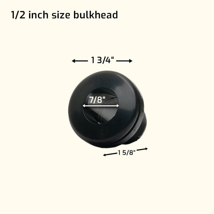 Aquarium Bulkhead Fitting (Slip x Slip) - Aquarium Co - Op