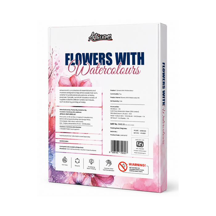 Artworms Flowers with Watercolour Kit