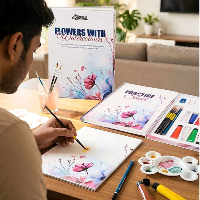 Artworms Flowers with Watercolour Kit