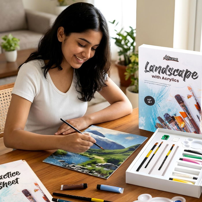 Artworms Landscape with Acrylics Kit