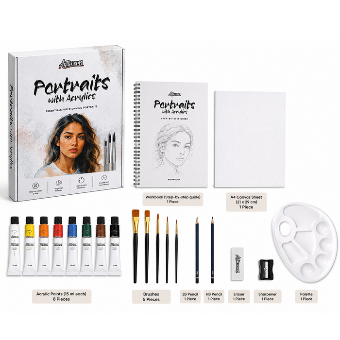 Artworms Portraits with Acrylics Art Kit