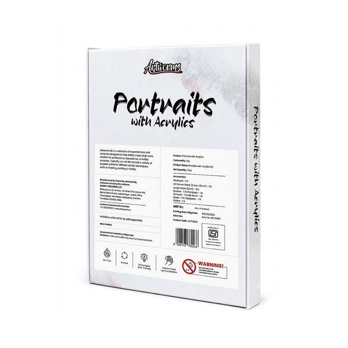 Artworms Portraits with Acrylics Art Kit