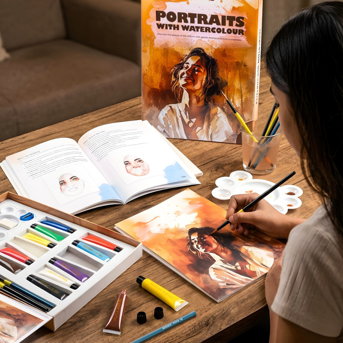 Artworms Portraits with Watercolour Art Kit