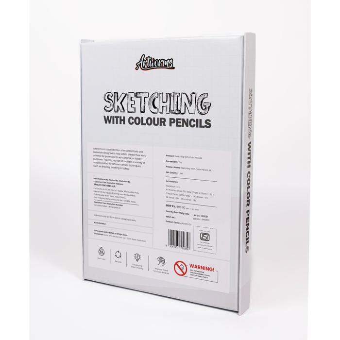 Artworms Sketching With Colour Pencils Kit