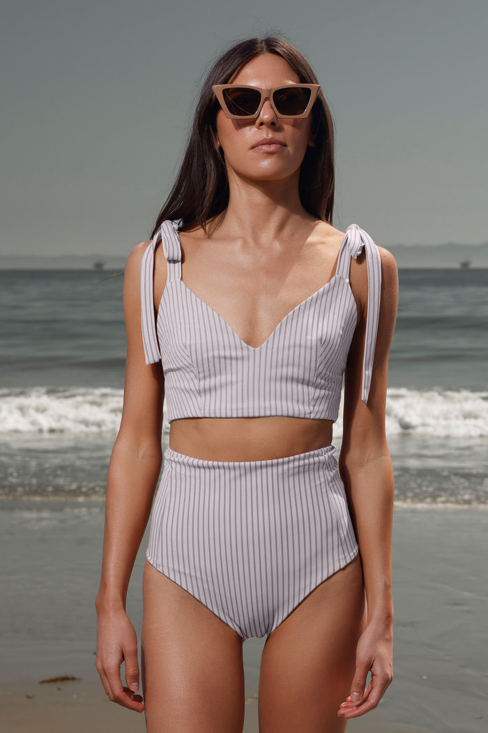 Ballerine Top - Cream Ticking Stripe - Heidi Merrick