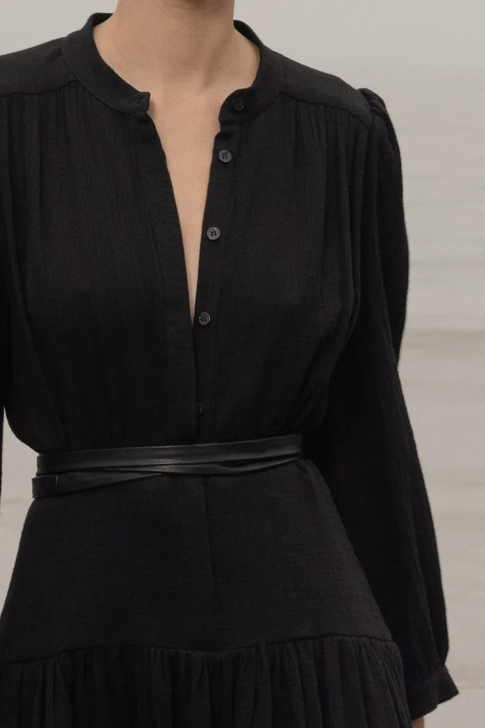 Barcelona Dress - Black Gauze - Heidi Merrick