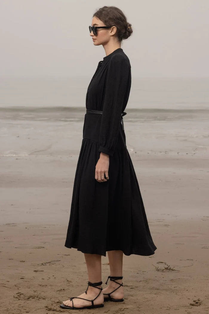 Barcelona Dress - Black Gauze - Heidi Merrick