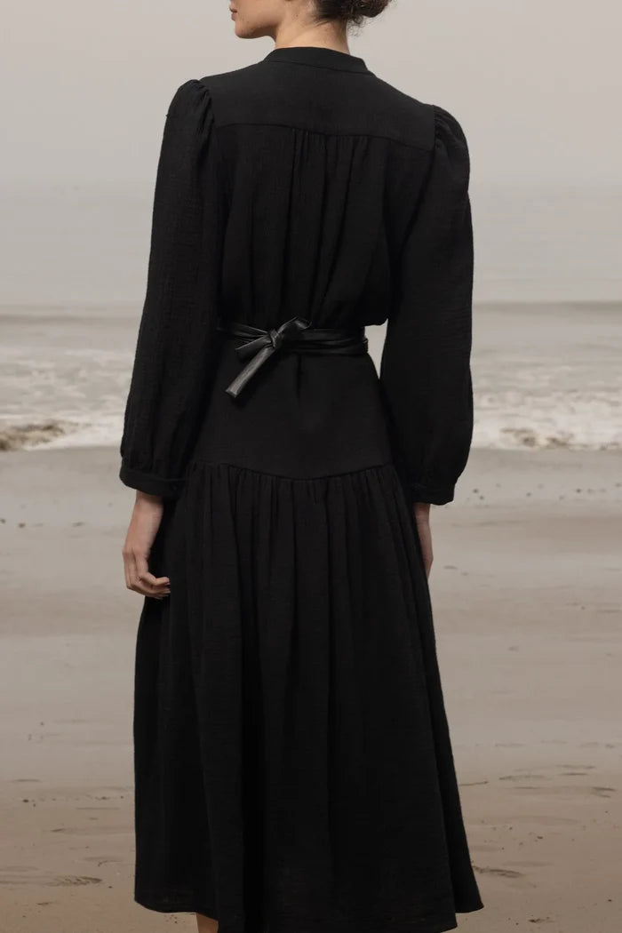 Barcelona Dress - Black Gauze - Heidi Merrick