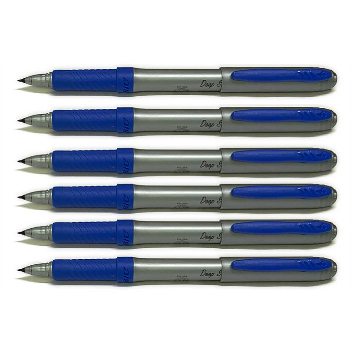 Bic Deep Sea Blue, Ultra Fine Permanent Markers Pack of 6  Bic Markers