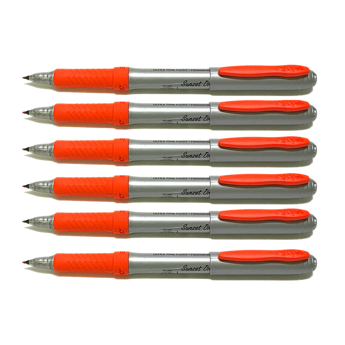 Bic Marking Ultra Fine Sunset Orange Ultra Fine Markers Pack of 6  Bic Markers