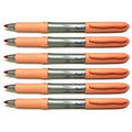 Bic Peach Fine Permannet Markers Pack of 6