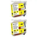 Brother LC103 / LC101 Yellow High-Yield Compatible Ink Cartridge Twin Pack
