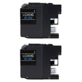 Brother LC203C (Replaces LC201C) Cyan High-Yield Compatible Ink Cartridge Twin Pack