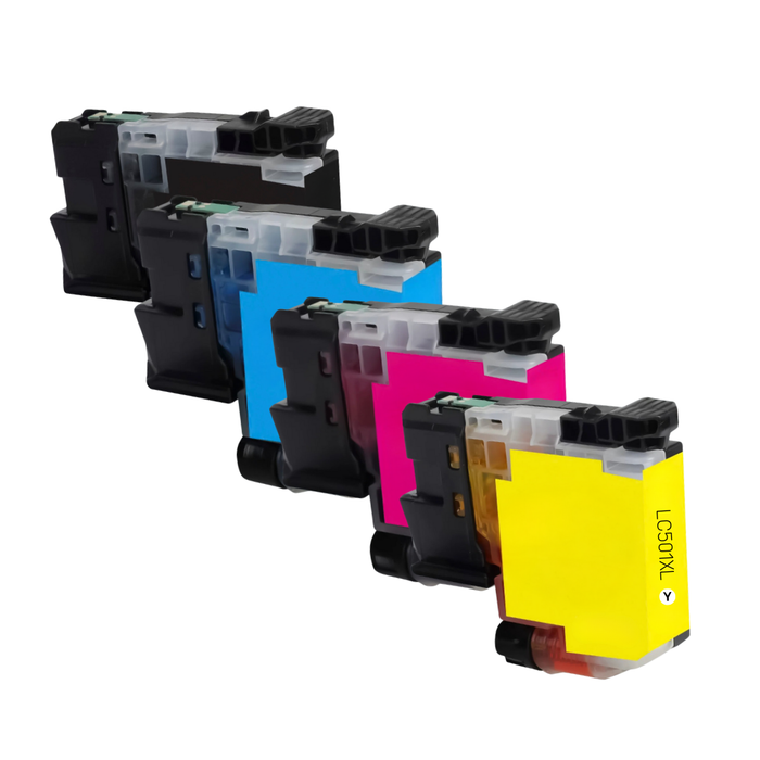 Brother LC501XL High Yield Compatible Ink Cartridge 4-Pack Combo