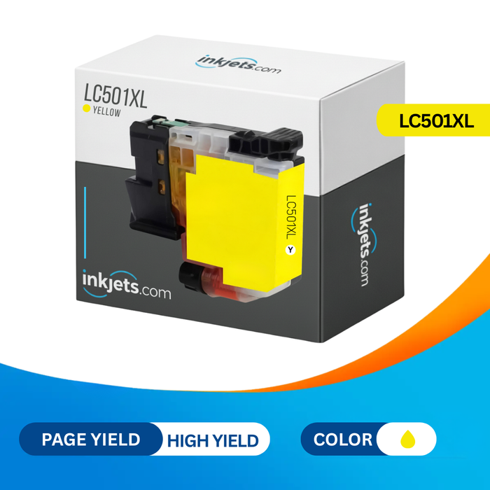 Brother LC501XLY Yellow High Yield Compatible Ink Cartridge