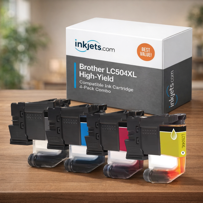 Brother LC504XL High Yield Compatible Ink Cartridge 4-Pack Combo